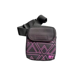 MY TAGALONGS Black Neoprene Geometric Print Fanny Pack Waist Bag